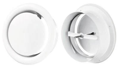 Tellerventil Anemostat für Abluft mit Flansch METALL dalap TVM O Ø100mm 93215