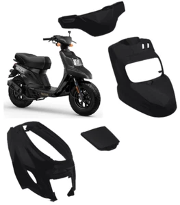 Kit carene nere Opache 4 pz Matt per MBK Booster 50 / Yamaha BW'S 50 2004-2015 - Foto 1 di 2