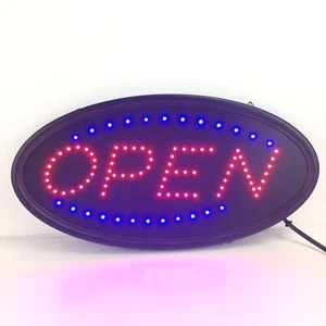 LED Open Business Sign - Blue, Red - 19” X 10” - Picture 1 of 7