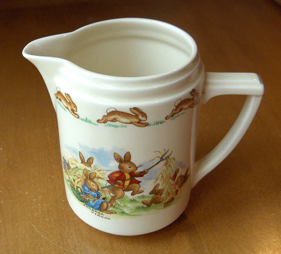 Royal Doulton Bunnykins RARE ring jug~artist Barbara Vernon~1954~Pristine - Image 1 of 4