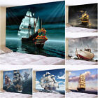 Large Sailboat Tapestry Wall Hanging Throw Blanket Mat Bedroom Bedspread Mural