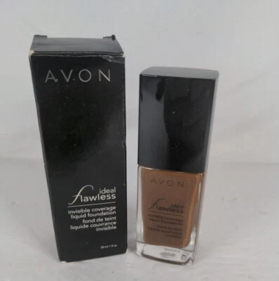 Avon ideal flawless invisible coverage liquid foundation 1 oz  dark cocoa z306 - Image 1 of 3