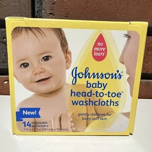 Paños Johnsons Baby HEAD-TO-TO-TOE - 14 unidades - nuevos desechables descontinuados   - Imagen 1 de 7