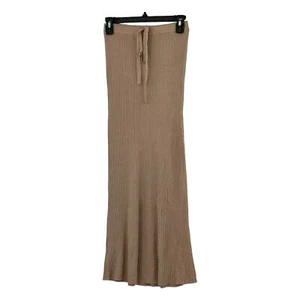 Devon Windsor Skirt Womens Small Maxi Metallic Ribbed Knit High Slit Festival - Picture 1 of 6