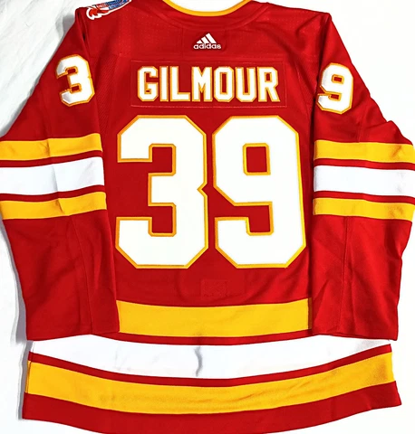 PRO-52 DOUG GILMOUR CALGARY FLAMES 1989 CUP PATCH ADIDAS AUTHENTIC HOCKEY JERSEY Cover