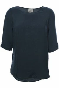 VERO MODA Boca Blusa Túnica Camisa Camiseta Mujer Viscosa 3/4 Brazo Azul Oscuro - Imagen 1 de 5