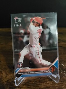 Blake Sabol Rookie Card BLUE LE 6/49 Parallel 2023 Topps Now 184 Giants