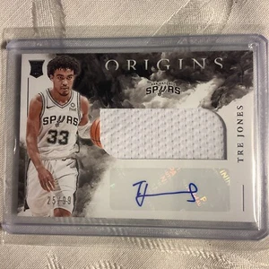 Tre Jones Auto Patch Rookie 2021 Panini Origins /99 Duke/ Spurs/Kings RC Auto - Picture 1 of 2