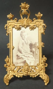 Alter Metall Jugendstilrahmen Historismus Rahmen Gold Bronze Gold ? Metallrahmen - Bild 1 von 13