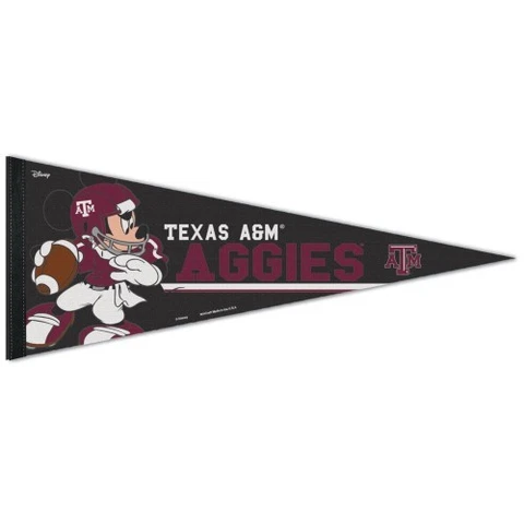 TEXAS A&M AGGIES MICKEY MOUSE DISNEY PREMIUM PENNANT 12"X30" BANNER Cover