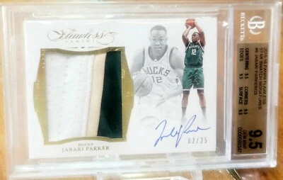 2015-16 Flawless Star Swatch Signatures #9 Jabari Parker #/25  Pop 1 🥇 - Image 1 of 4