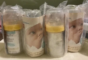 4 Playtex Drop-Ins Nursers Liners 4oz Slow Silicone Nipples 🌻Yellow FREE SHIP - Picture 1 of 6