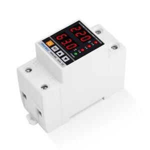 230v Din Rail Dual Display Digital Over Under Voltage Relay Surge Protector - Picture 1 of 11