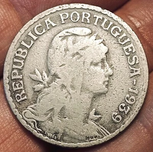 Portugal 1 Escudo 1939 Münze (RAR!) - Bild 1 von 2