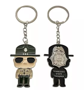 Tennessee Highway Patrol Funko Pop Mini State Trooper Challenge Coin KEYCHAIN V1 - Picture 1 of 4