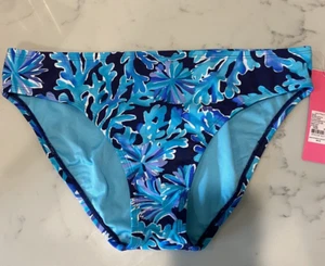 LILLY PULITZER BLOSSOM BIKINI BOTTOM BRIGHT NAVY IN TOO DEEP SIZE 8 NEW WITH TAG - Picture 1 of 5