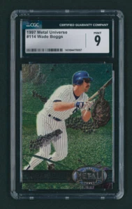 1997 Metal Universe Wade Boggs #114 CGC 9 MINT NEW YORK YANKEES HOF - Picture 1 of 2