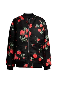 Magda Butrym X H&M- ROSE PRINT OVERSIZED REVERSIBLE BOMBER JACKET - Small - BNWT - Picture 1 of 4