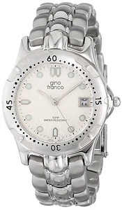 Gino Franco Men's Analog Quartz Round Stainless Steel Bracelet Watch - Picture 1 of 2