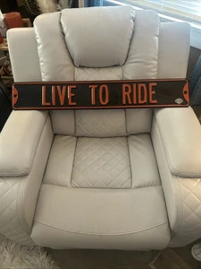 Harley Davidson Embossed Live To Ride Tin Metal Street Sign 36x6 Ande Rooney - Picture 1 of 12