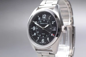 [Casi COMO NUEVO] HAMILTON Khaki Field H685510 40 mm esfera negra reloj de cuarzo para hombre - Imagen 1 de 10
