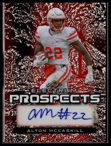 2024 Leaf Electrum Prospects Auto Sparkle Red #PA-AMC Alton McCaskill #1/2 - Bild 1 von 2