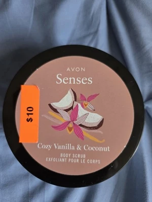 REDUCED! Avon Senses Cozy Vanilla & Coconut Body Scrub- New/Sealed  - Image 1 of 2
