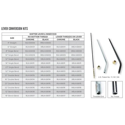 Lokar XRLK-69019 Shift Lever Conversion Kit, 12 Inch Double Bend Foto 1 de 4