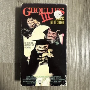 Ghoulies III 3 Ghoulies VHS Tape Go To College Vestron Horror Rare HTF OOP Vtg - Picture 1 of 3