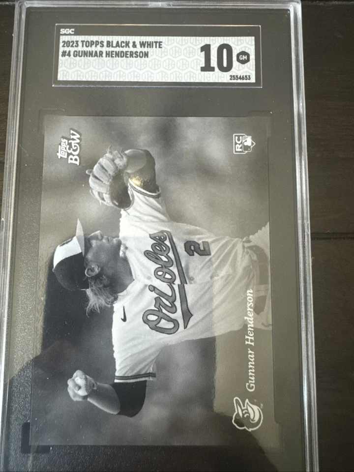 2023 Topps Black & White #4 Gunnar Henderson (RC) Baltimore Orioles SGC 10 Gem - Image 1 of 2