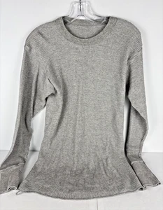 Camisa Indera Heavyweight Waffle Térmica Crew L Gris Capa Base Sin Etiquetas - Imagen 1 de 11