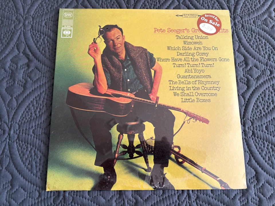 PETE SEEGERS GREATEST ORIGINAL  SEALED "NEVER PLAYED" VINTAGE VINYL RECORD ALBUM - Image 1 of 4