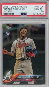2018 Topps Chrome Update - Ronald Acuña Jr. #HMT25 (RC) - Picture 1 of 2