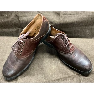 Johnston & Murphy Brown Leather Sheepskin Dress Shoes 10M Lace Up Waterproof XC4 - Picture 1 of 11