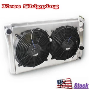 3Row Radiator&Fan For 1982-2002 Chevrolet S10 S10 Blazer Corvette 5.7L V8 CC829 - Picture 1 of 9