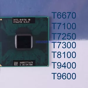Intel Core 2 Duo T6670 T7100 T7250 T7300 T8100 T9400 T9600 Sockel P Prozessor - Bild 1 von 10