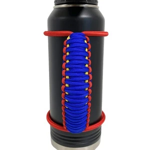Water Bottle Handle, Handmade, Paracord, Blue Yellow Red, Stretchable, Superhero - Picture 1 of 3