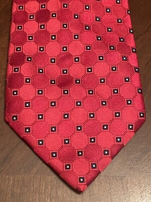 Gravata masculina vermelha 100% seda Izod feita na China - Imagem 1 de 4