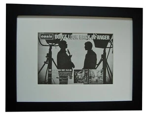 OASIS+LOOK BACK IN ANGER+FRAMED ORIGINAL MUSIC PRESS ADVERT 1996+FAST WORLD SHIP - Imagen 1 de 8