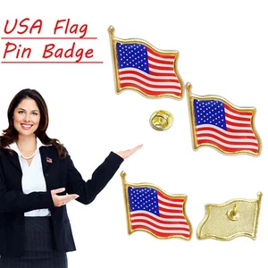 100 piezas Estados Unidos de América EE. UU. Insignia Pins País Metal Agitando Solapa - Imagen 1 de 13