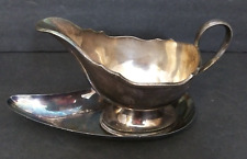 Silverplate Gravy Boat And A Gorham Silverplate Tray Set Of 2 