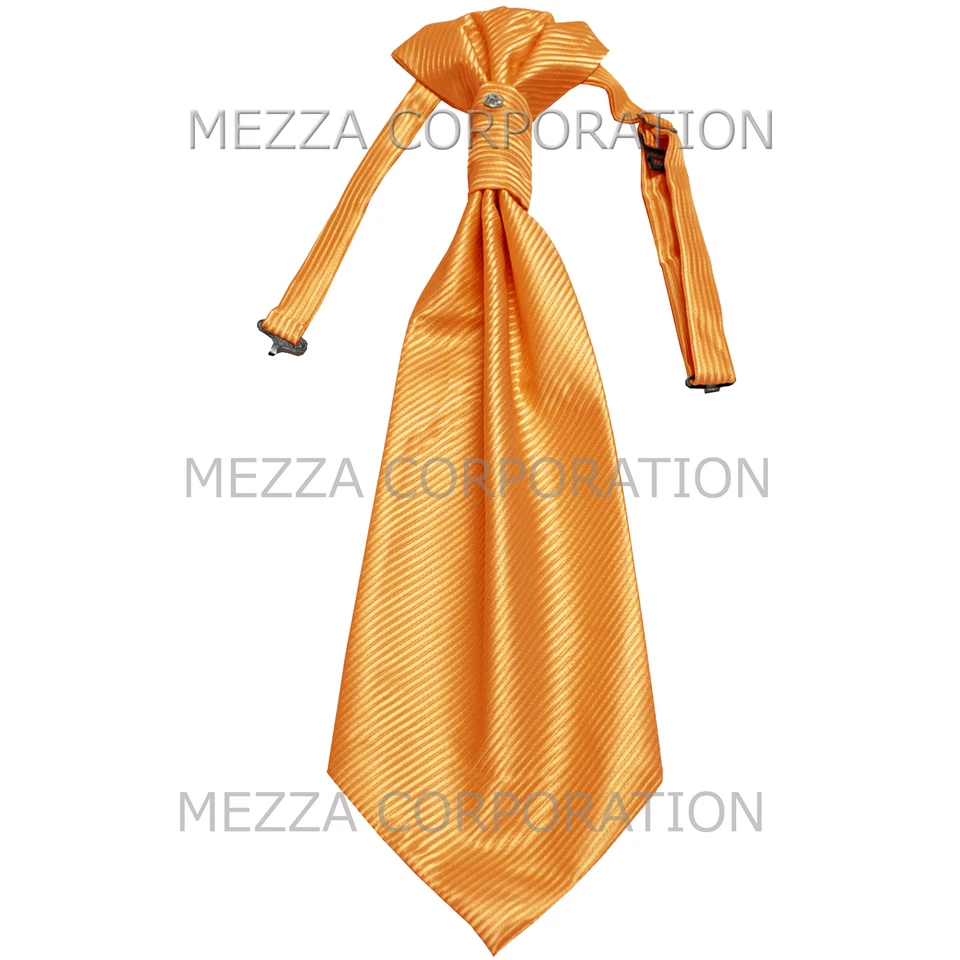Nuevo Para hombres Poliéster Ascot Corbata Corbata Rayas Fiesta Dorado Boda Formal Baile de graduación Foto 1 de 1