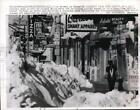 1966 Press Photo Snow Drifts On Main Street In Bismarck