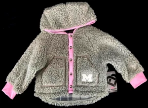 NEW Michigan Wolverines Colosseum Snap Grey Sherpa Button Jacket Toddler 3T - Picture 1 of 8