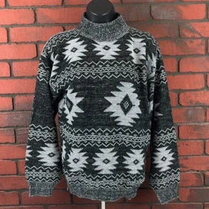 Bears Crossing Woman's Sweater Aztec Print Quarter Zip Small Cottage Core - Picture 1 of 7