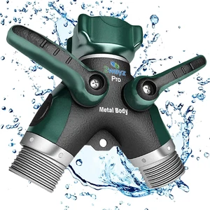 Hose Splitter 2 Way Heavy Duty - Outdoor Faucet and Garden Hose Splitter - Durab - Picture 1 of 12
