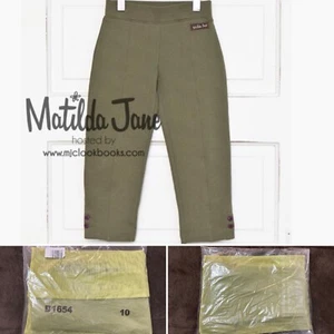 New Matilda Jane Secret Fields Size 10 Girls Emerald Gables Rider Pants Olive - Picture 1 of 4