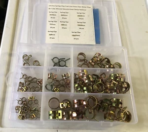 Kit de abrazadera de resorte de pellizco para manguera de combustible de vacío Asst paquete abrazaderas clips - Imagen 1 de 1