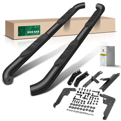 Barras laterales redondas de acero negro de 3" para Honda Pilot 2009 2010 2011 2012 2013-2015 SUV Foto 1 de 4