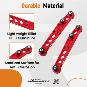 Rear Aluminum Lower Control Arms For 88-95 Civic CRX 93-97 Del Sol EG EF Red - Picture 1 of 11